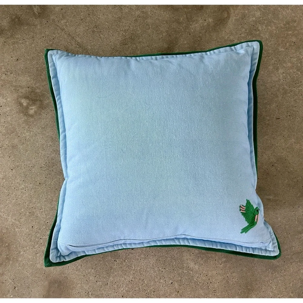Anthropologie Cotton Embroidered Pillow Afternoon Naps 18